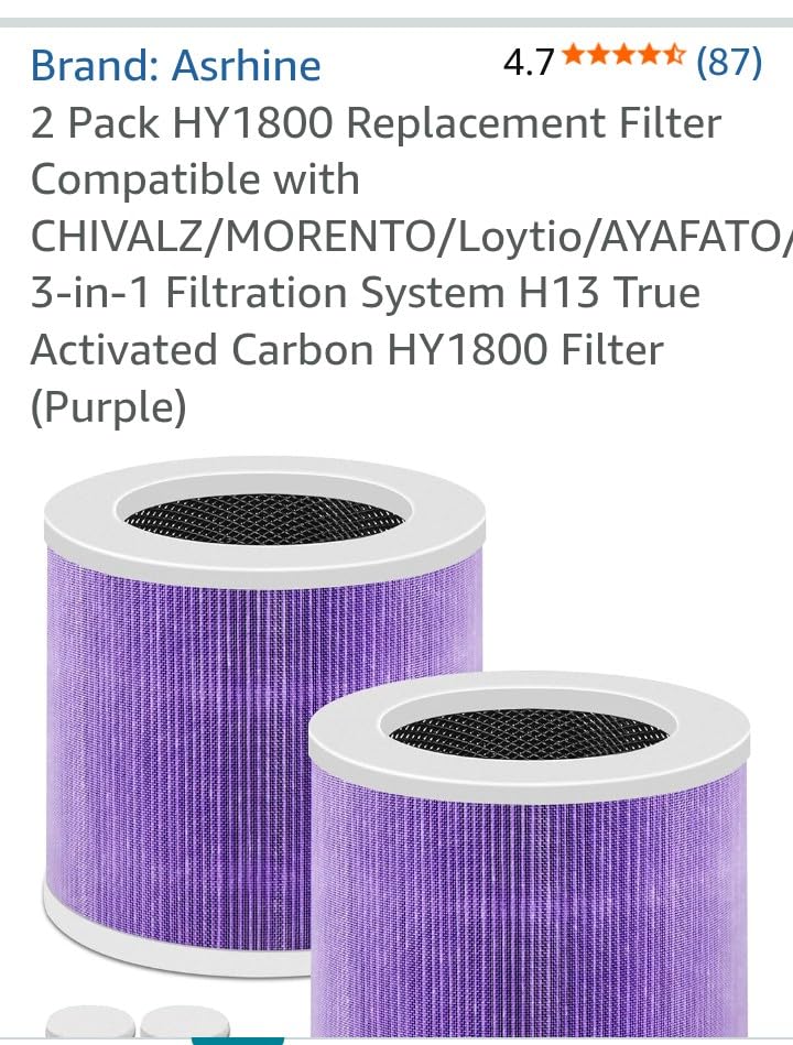 Air Purifiers for Bedroom Home Up to 1350 Ft², Oterbear Room Air Cleaner with H13 True HEPA Filter with Sleep Mode, Aroma Function, Ambient Light, Remove Dander Smoke Pollen Odor, White - Customer Photo 2