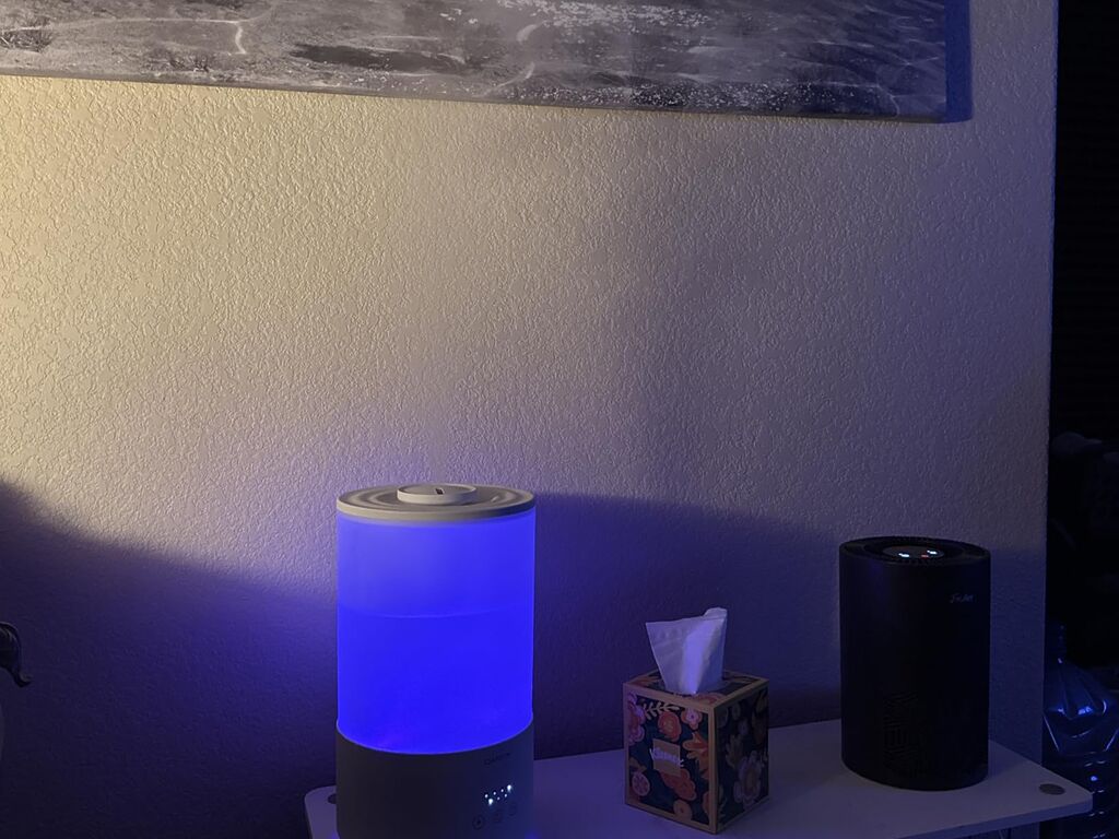 Clarston 2L Cool Mist Humidifier for Bedroom with 360 Adjustable Nozzle, High and Low Mist Levels, Ultra-Low Noise, Light-Off, No BPA, Auto Shut Off, Ideal Baby Humidifier with Easy Top Filling customer photo 2