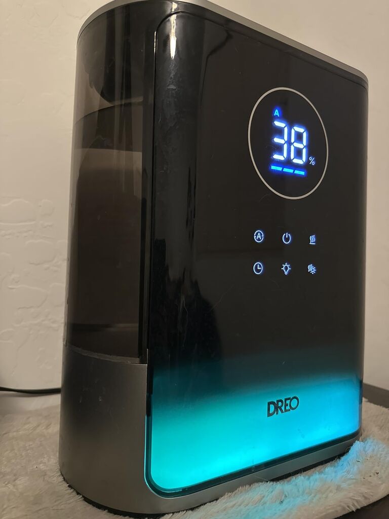DREO 8L Smart Humidifier Large Room 600ft², HM717S, 80H Runtime Supersized Warm and Cool Mist Humidifiers for Bedroom Baby, 28dB Quiet Air Humidifier for Plants Indoor, Home, Whole House, Silver customer photo 2