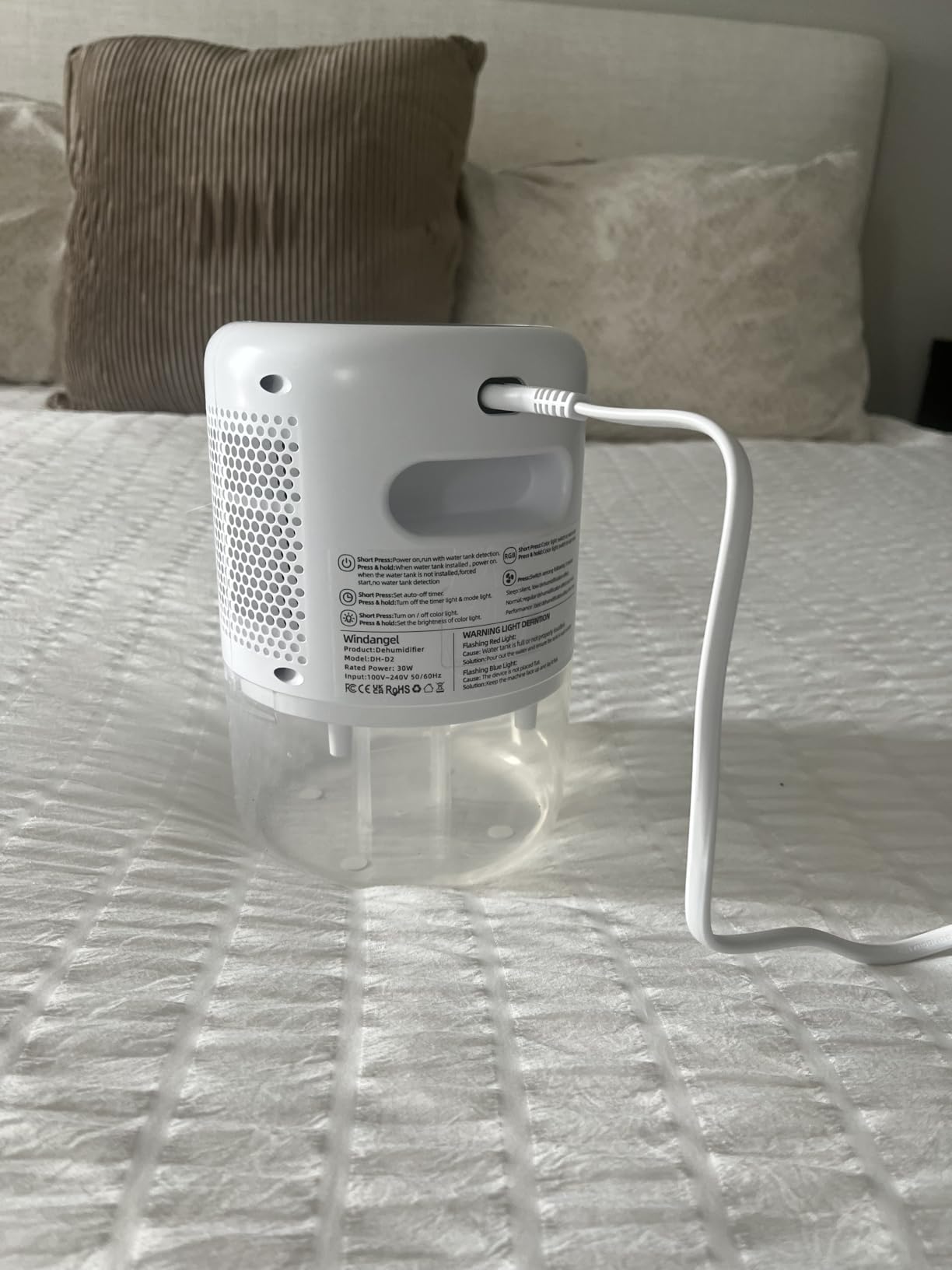 44oz(1.3L) Small Dehumidifier for Home, Auto-Off Quiet Portable Dehumidifier with 3 Modes, 10 Color Lights, 4 Timer Settings for Bedroom Bathroom Closet (215 sq.ft) Customer Review 44oz(1.3L) Small Dehumidifier for Home, Auto-Off Quiet Portable Dehumidifier with 3 Modes, 10 Color Lights, 4 Timer Settings for Bedroom Bathroom Closet (215 sq.ft) - Customer Photo 1