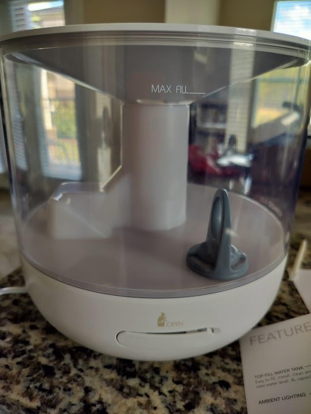 Vornado MISTIC 4 Whole Room Ultrasonic Humidifier, Top-Fill, Aromatherapy, 1-Gallon Tank, 1.5-Gallon Output, 3 Mist Settings, Independent Ambient Lighting, Whisper-Quiet Operation, Included Scent Pads Customer Review Vornado MISTIC 4 Whole Room Ultrasonic Humidifier, Top-Fill, Aromatherapy, 1-Gallon Tank, 1.5-Gallon Output, 3 Mist Settings, Independent Ambient Lighting, Whisper-Quiet Operation, Included Scent Pads - Customer Photo 3