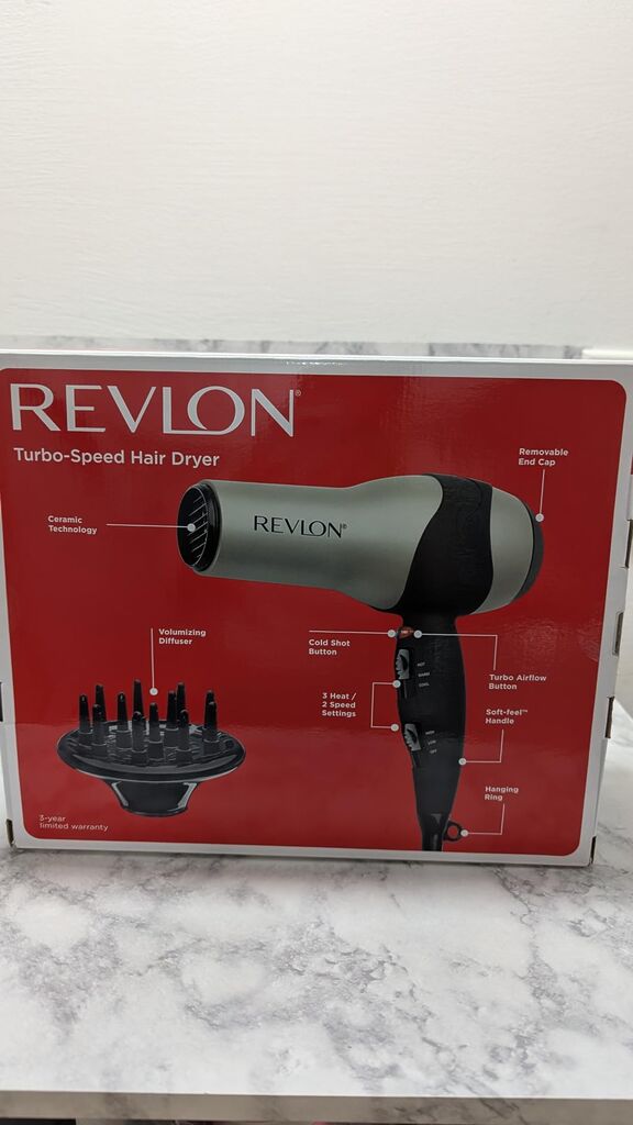 REVLON Turbo Hair Dryer | 1875 Watts of Maximum Shine, Fast Dry (Silver) customer photo 1