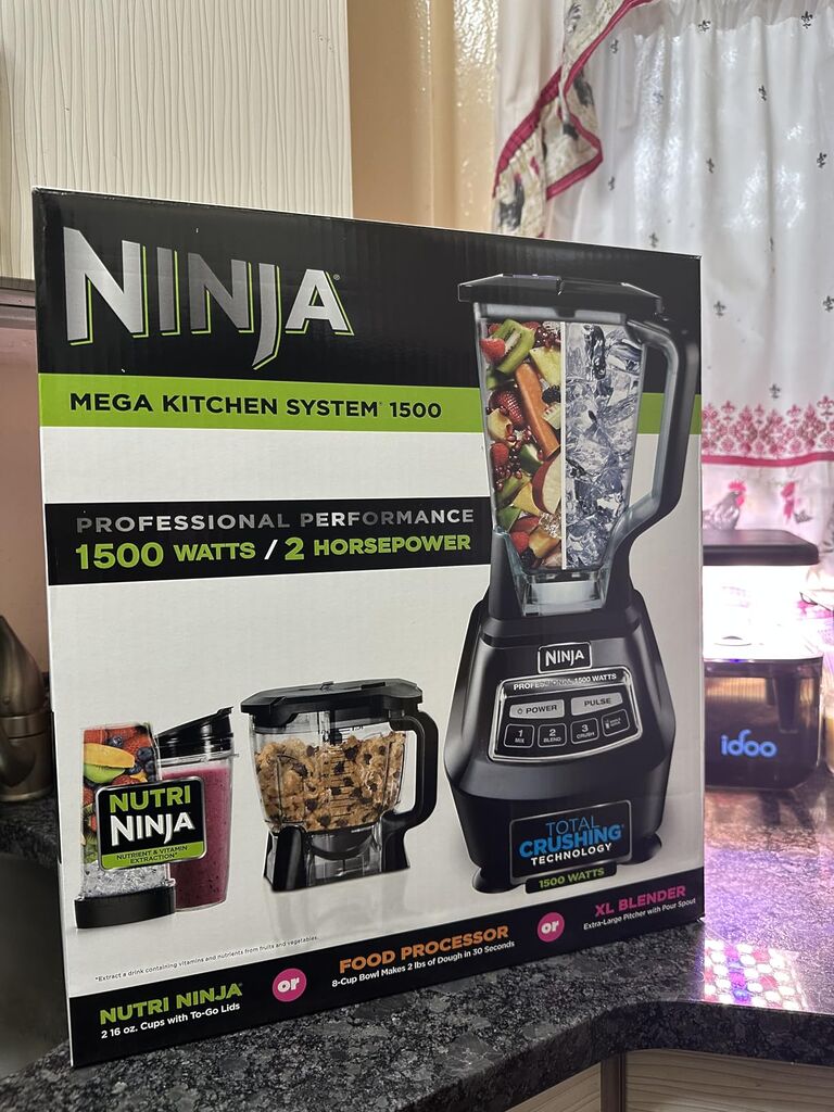Ninja Kitchen System | All-in-One Food Processor & Blender for Smoothies | Includes Pitcher, (2) 16 oz. To-Go Cups & 8-Cup Bowl | Makes Salsa, Dough, Shakes, & Frozen Drinks | 1500W | Black | BL770 customer photo 2