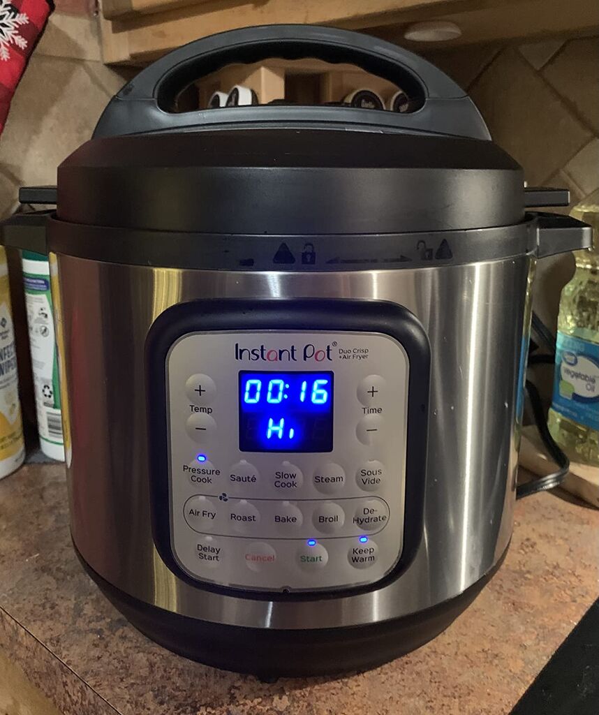 Instant Pot Duo Crisp 11-in-1 Air Fryer and Electric Pressure Cooker Combo with Multicooker Lids that Fries, Steams, Slow Cooks, Dehydrates, Free App With Over 800 Recipes, Black/Stainless Steel, 8QT customer photo 2