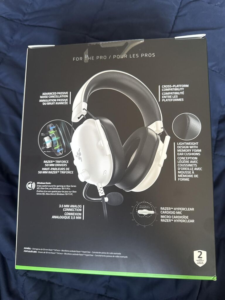 Razer BlackShark V2 X Gaming Headset: 7.1 Surround Sound - 50mm Drivers - Memory Foam Cushion - For PC, PS4, PS5, Switch - 3.5mm Audio Jack - Black customer photo 2