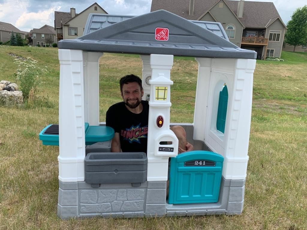 Step2 Neat & Tidy Cottage Kids Playhouse, Indoor and Outdoor Playset, Interactive Sounds, Toddlers 1.5+ Years Old, Easy to Assemble, Grey customer photo 1
