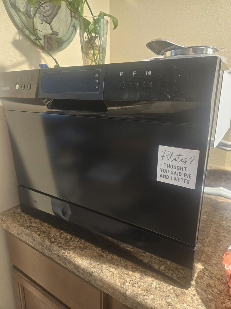 COMFEE' Countertop Dishwasher, Energy Star Portable Dishwasher, 6 Place Settings & 8 Washing Programs, Speed, Baby-Care, ECO& Glass, Dish Washer for Dorm, RV& Apartment, Black customer photo 2