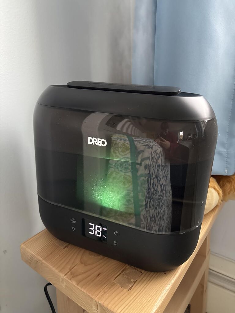 Dreo Smart Humidifiers for Bedroom, Top Fill 4L Supersized Humidifier Large Room with 28 dB, 36H Runtime, Touch/APP/Voice Control, Nightlight, Cool Mist Humidifiers for Baby, Plants, Indoor, Black customer photo 1
