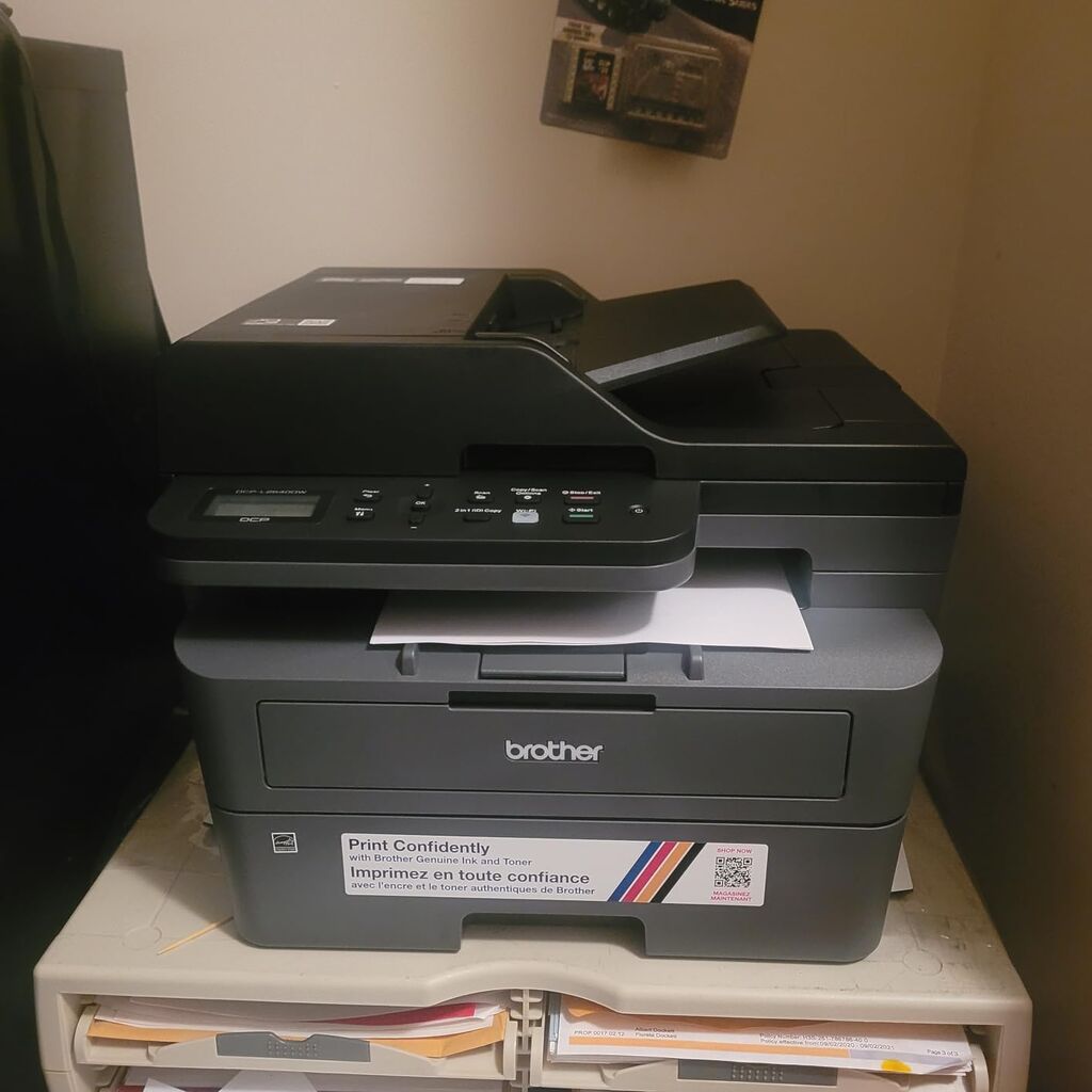 Brother DCP-L2640DW Wireless Compact Monochrome Multi-Function Laser Printer with Copy and Scan, Duplex, Mobile, Black and White, Works with Alexa customer photo 2