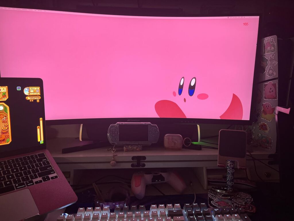 SANSUI 34-Inch Curved Gaming Monitor UWQHD 3440 x 1440P Up to 200Hz 165Hz Curved 1500R - PIP/PBP, OD 1ms, HDR, sRGB 130% customer photo 2