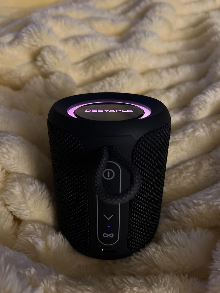 Bluetooth Speaker Wireless,IP67 Waterproof & Dustproof Portable Speaker with Lights,15W Loud Stereo Sound, 2500mAh Battery All Day Playtime, TWS Pairing, BT5.3, Home/Party/Outdoor/Beach (Black) customer photo 1