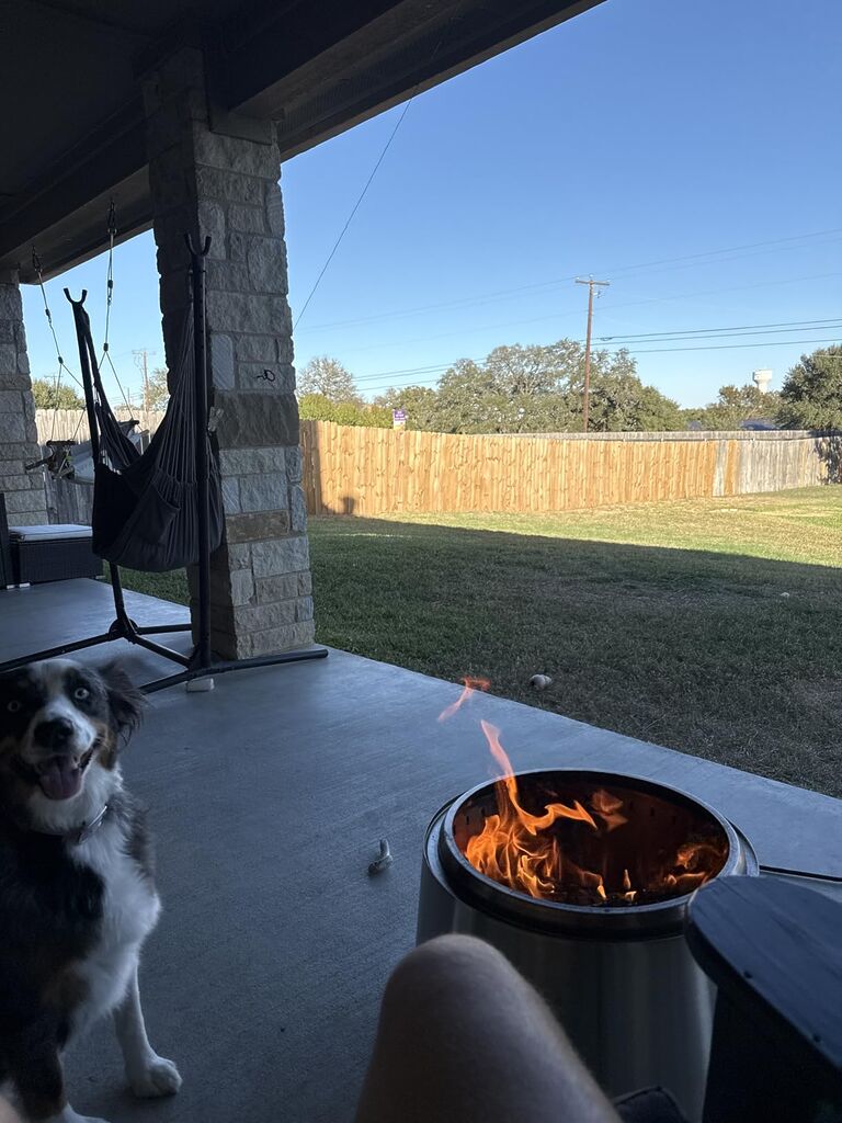 East Oak Fuoco Smokeless Fire Pit 21'' for Patio and Outdoor, Stainless Steel Firepit Wood Burning Fireplace with Carrying Bag, Portable Outdoor Fire Pit with Stand & Removable Ash Pan for Outside customer photo 1