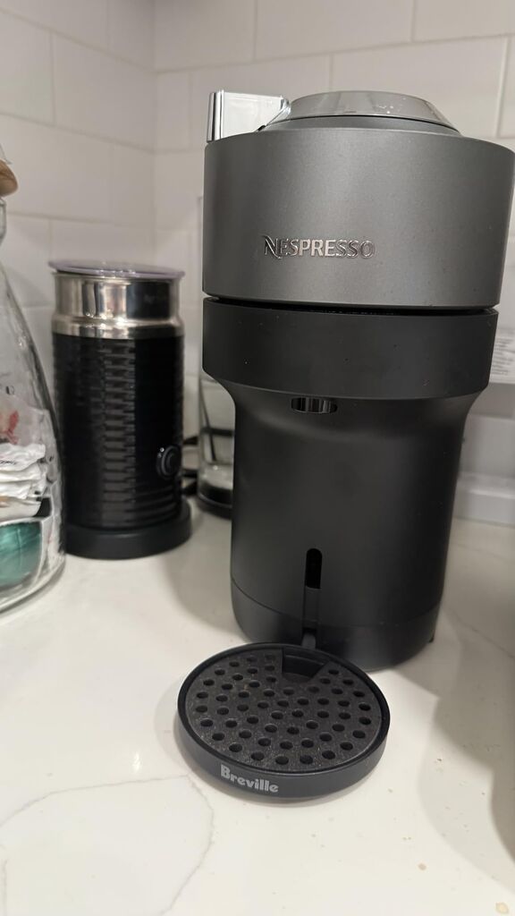 Nespresso Vertuo Pop+ Deluxe Coffee Machine with Frother, Matte Black Gold customer photo 1