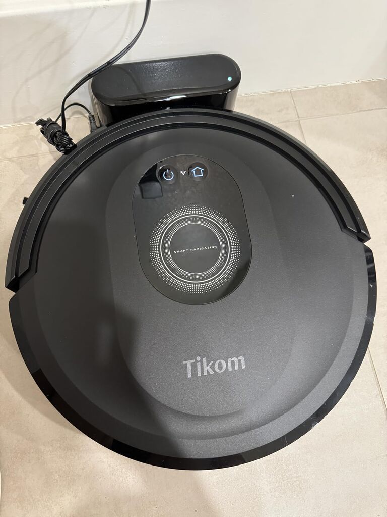 Tikom Robot Vacuum and Mop Combo, 5000Pa Robotic Vacuum Cleaner, 150 Min Max, App & Remote Control, Ideal for Hard Floor, Carpet, Pet Hair, Self-Charge(G8000 Max) customer photo 1