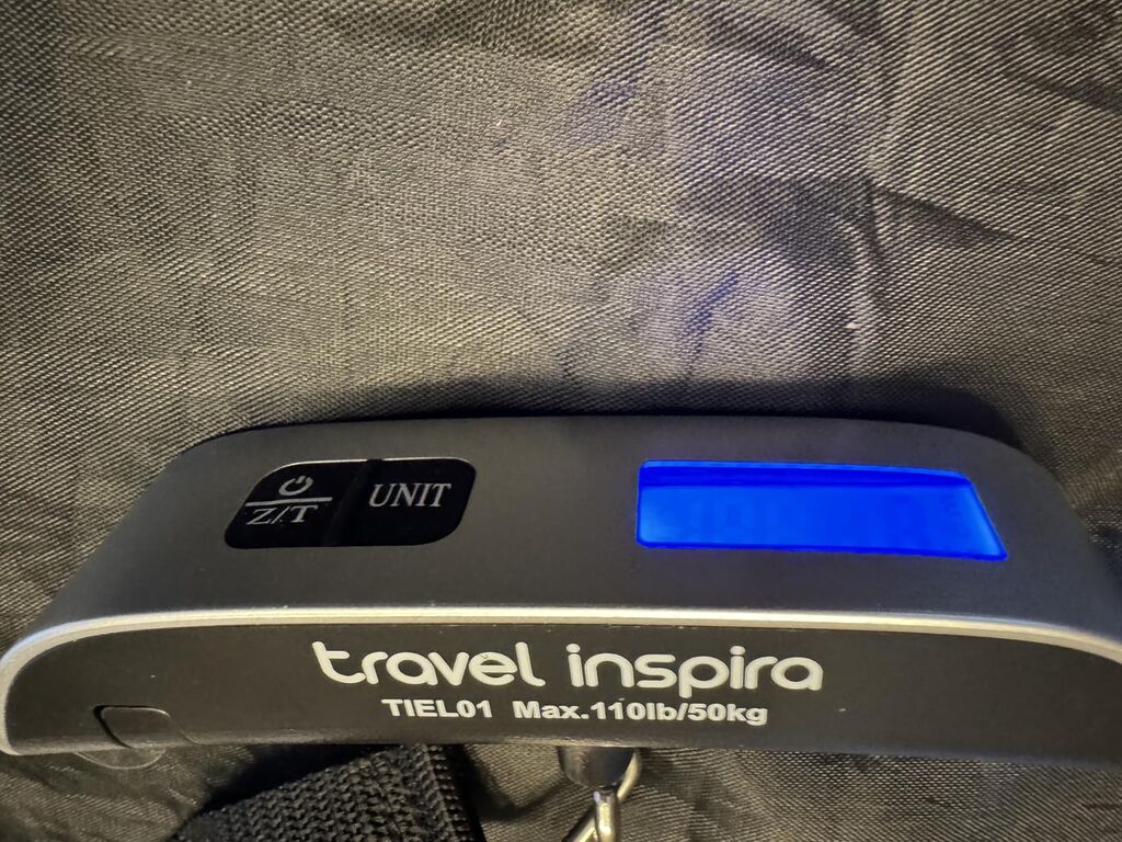 travel inspira Digital Luggage Scale – Portable Hanging Suitcase Weight Scale for Travel, 110 lb Capacity, Backlit LCD Display, Prevents Airport Overweight Fees, Battery Included customer photo 2