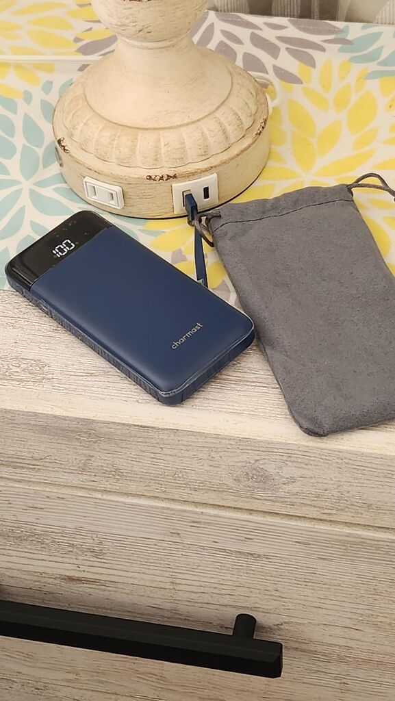charmast Portable Charger with Built in Cables, Power Bank with Cords Wires, Slim 10000mAh Travel Battery Pack 6 Outputs 3 Inputs 3A Fast Charging for Samsung Google Pixel LG Moto iPhone iPad customer photo 1