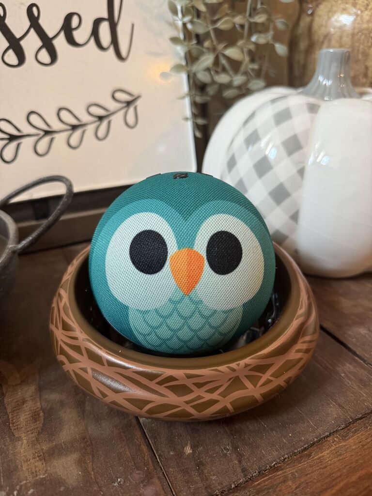 Amazon Echo Dot Kids (newest model), Smart speaker to enjoy age-appropriate audiobooks, sleep routines and Alexa+ experiences to create and learn, Stardust design customer photo 1