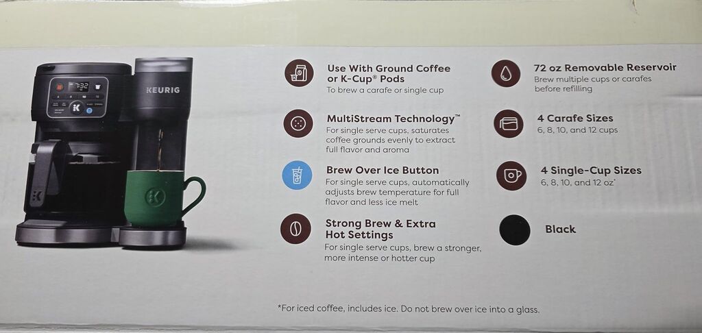 Keurig K-Duo Hot & Iced Single Serve & Carafe Coffee Maker, MultiStream Technology, 72oz Reservoir (Gen 2) customer photo 2