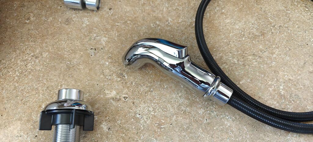 Delta Windemere Chrome Kitchen Faucet with Side Sprayer, Traditional 4 Hole Kitchen Sink Faucet, Two-Handle customer photo 2