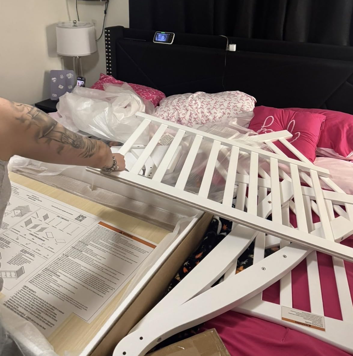 Dream On Me Aden 4-in-1 Convertible Mini Baby Crib in Natural customer photo 1