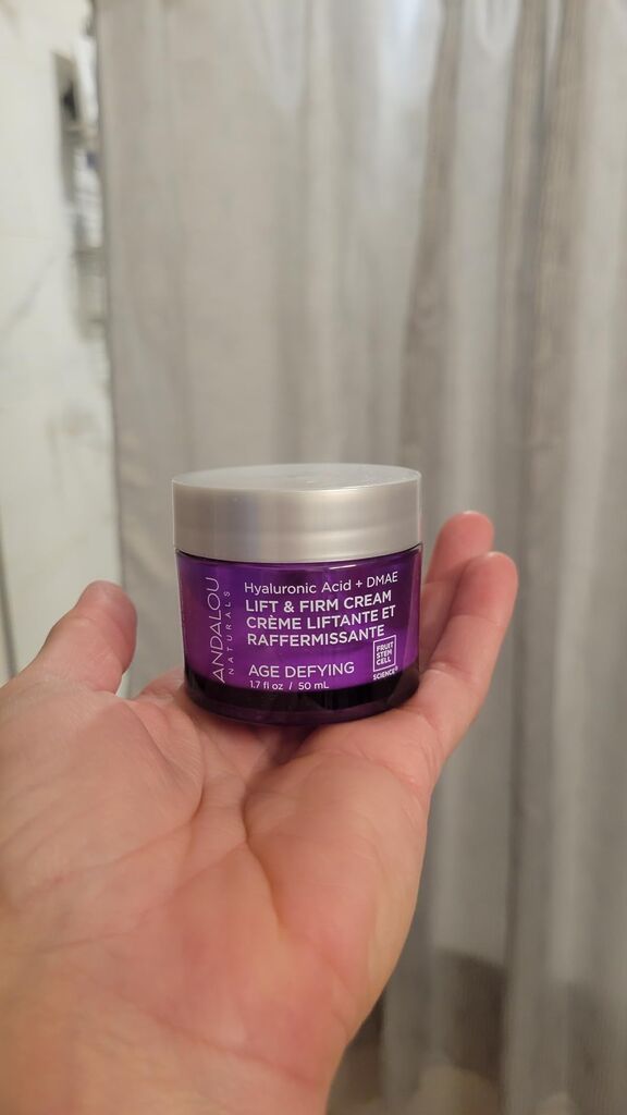 Andalou Naturals Hyaluronic DMAE Lift & Firm Skin Cream | Anti Aging Face Moisturizer with Hyaluronic Acid | Helps Reduce Fine Lines & Wrinkles | 1.7 oz customer photo 2