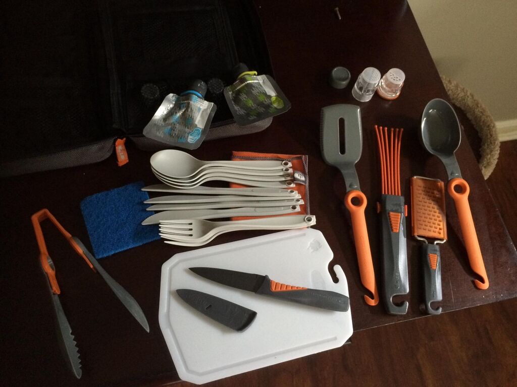 GSI Outdoors Destination Kitchen Set 24-Piece, Full Camp Kitchen Kit, Cutlery for 4 Persons, Pivot Tools, Spice Shakers & Carry Case customer photo 1