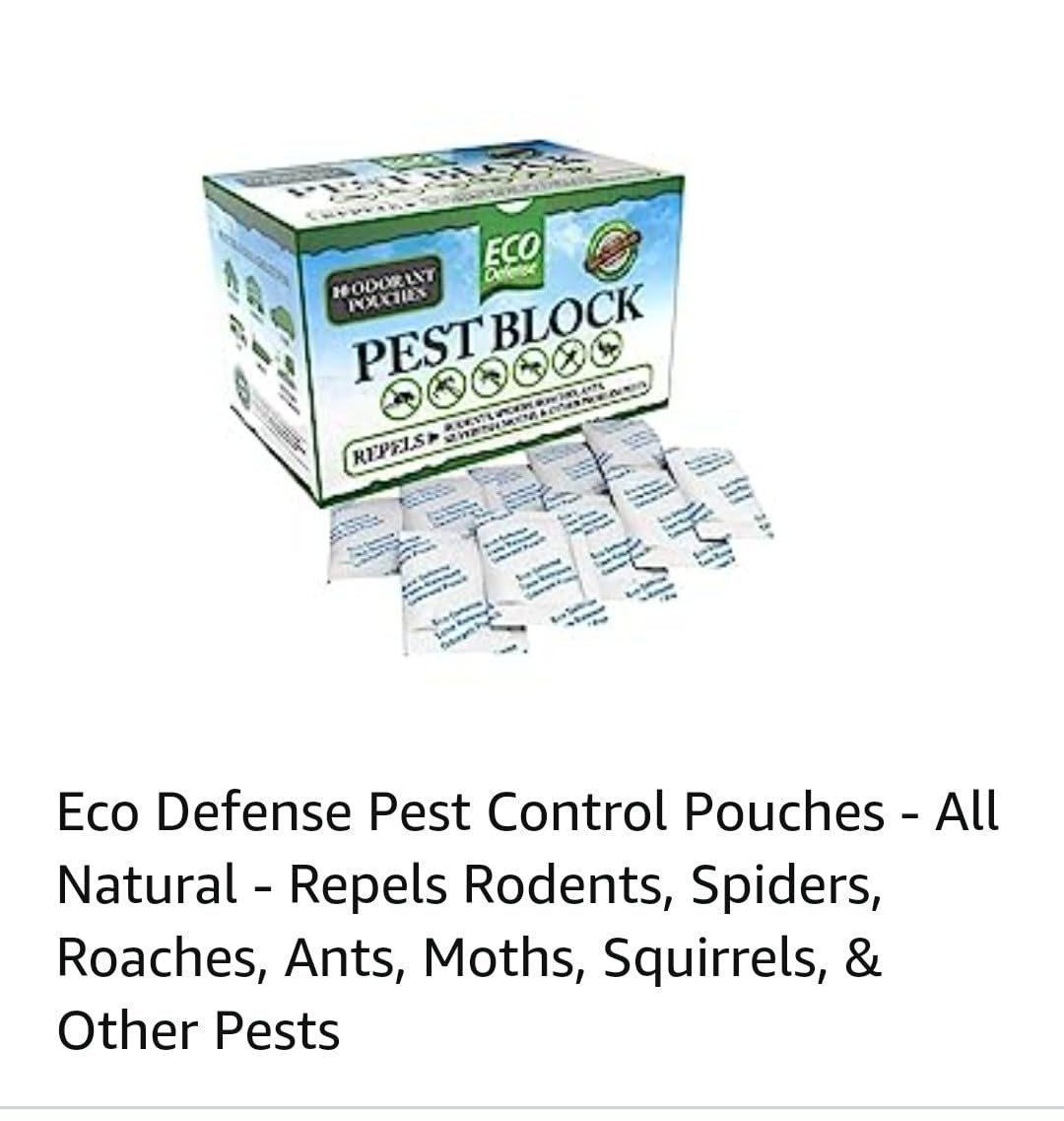 Eco Defense Pest Control Pouches - All Natural - Repels Rodents, Silverfish, Spiders, Roaches, Ants, Squirrels, & Other Pests customer photo 1