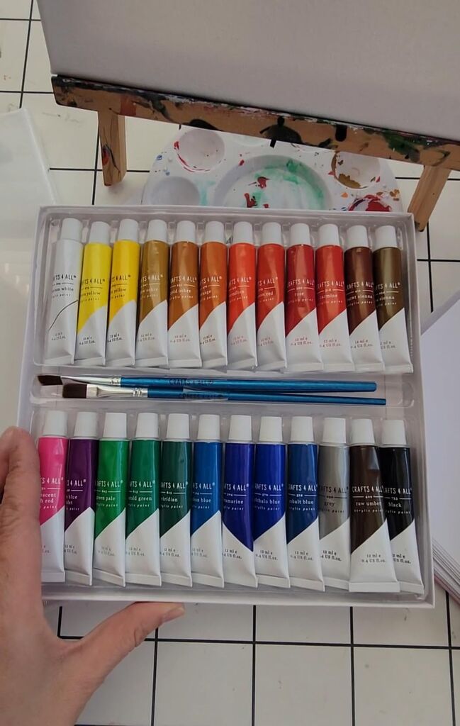 Crafts 4 All Acrylic Paint Set for Adults and Artists - 24 Pack of 12mL Paints with 3 Art Brushes, Non-Toxic Craft Paint customer photo 2