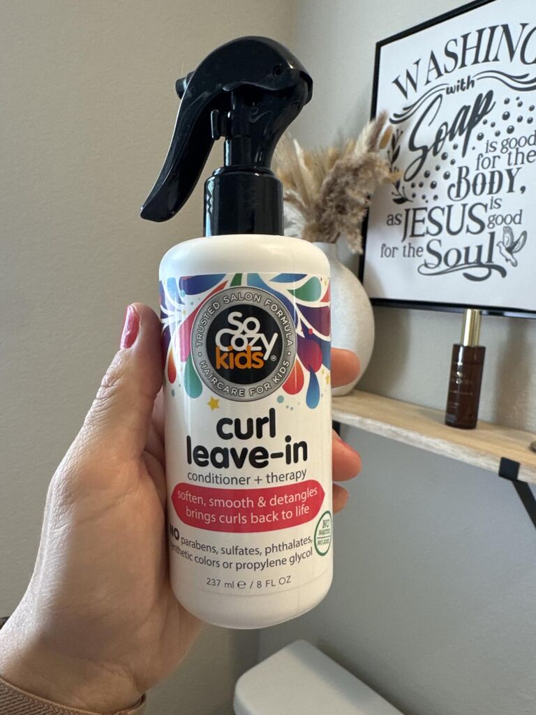 So Cozy Leave In Conditioner Spray for Kids Curly Hair - Paraben-Free Detangler with Keratin, Vitamin B5, Olive Oil & Jojoba Oil customer photo 2