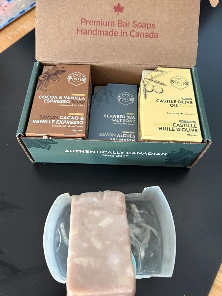 Crate 61 Organics, Handmade in Canada, Plant Based Cold Process Natural Bar Soap, With Premium Essential Oils, Pack of 6 (For Him) customer photo 1