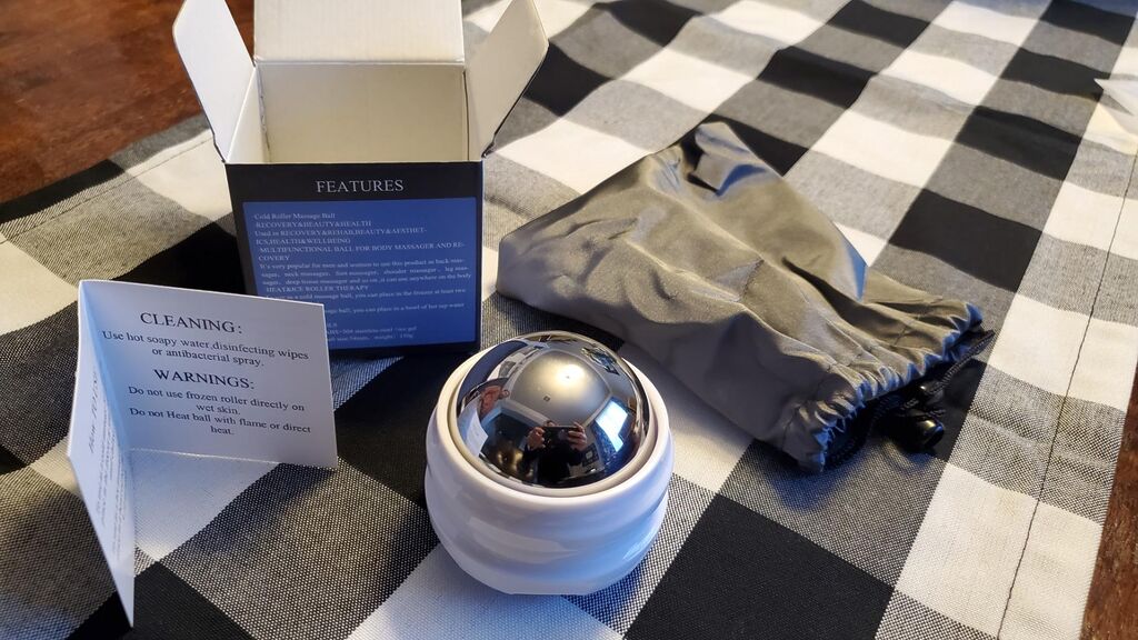 Cold Massage Roller Ball - Gifts for Boyfriend Him Men Women, Stays Cold for 6 Hours, Muscle Recovery Tools, Personal Care Massage Essentials customer photo 1