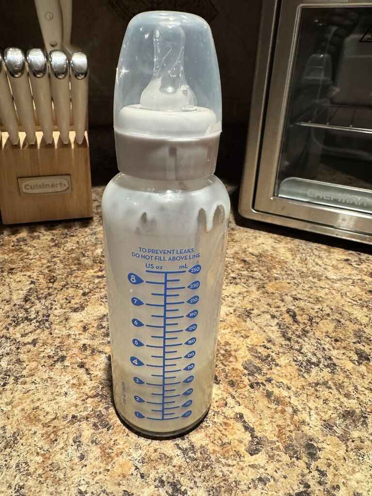 Dr. Brown's Anti-Colic Options+ Narrow Glass Baby Bottle with Level 1 Slow Flow Nipple, 4 oz, 2-Pack customer photo 1