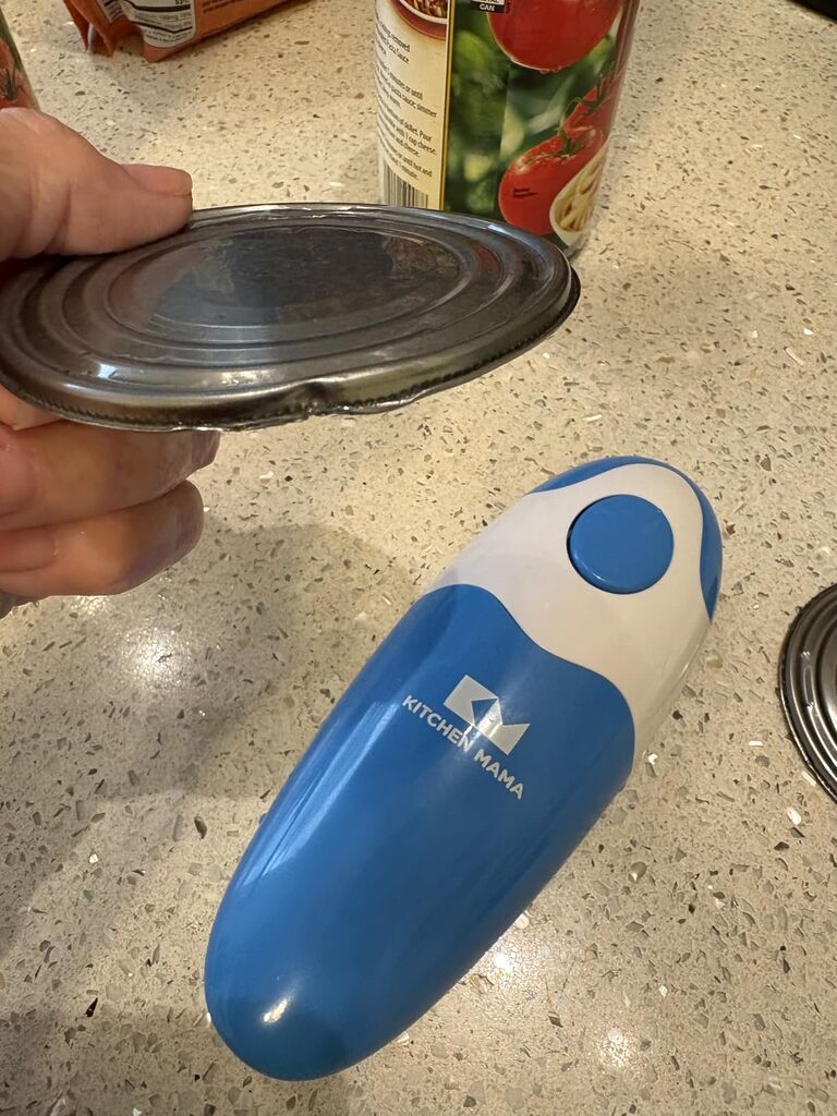 Kitchen Mama Auto Electric Can Opener: Open Your Cans with A Simple Press of Button - Automatic, Hands Free, Smooth Edge, Food-Safe, Battery Operated customer photo 2