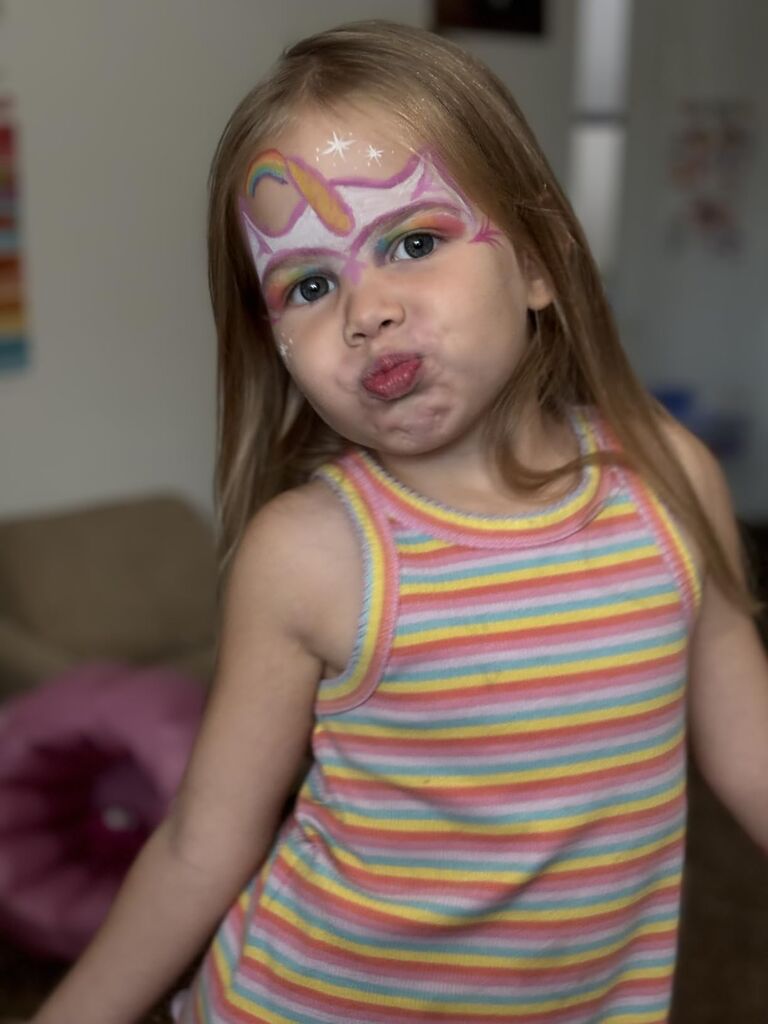 Face Paint Kit for Kids - 20 Washable Colors, Guaranteed Stain-Free, Paints 60+ Faces, Hair Chalk, Glitter, Brushes, Stencils, Non-Toxic customer photo 2