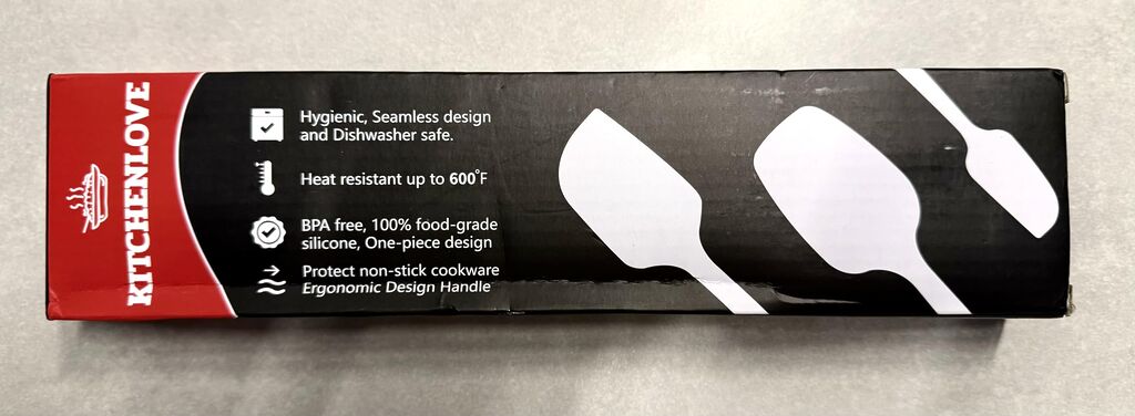 KITCHENLOVE Premium 600°F Heat Resistant 5 Piece Silicone Spatula Set for Baking, Cooking, Mixing - Non-Stick with High Grade S-Iron Steel Core - One Piece Seamless Design - BPA Free (Black) customer photo 2