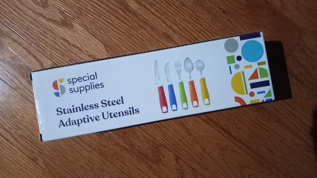 Special Supplies Adaptive Utensils (5-Piece Kitchen Set) Wide, Non-Weighted, Non-Slip Handles for Hand Tremors, Arthritis, Parkinson's customer photo 1