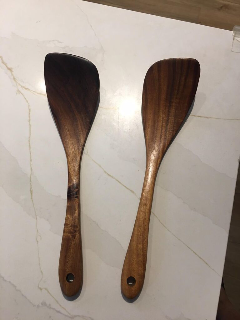 Wooden Spatula Nonstick Turner Acacia Wood, 12 Inch Long Handle Flat Frying Spatula Handmade customer photo 1