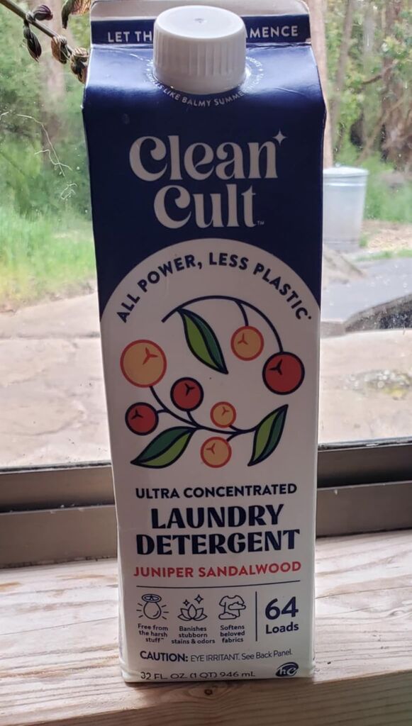Cleancult Ultra Concentrated Liquid Laundry Detergent, 64 loads (32 oz), Juniper Sandalwood, No Harsh Chemicals customer photo 2