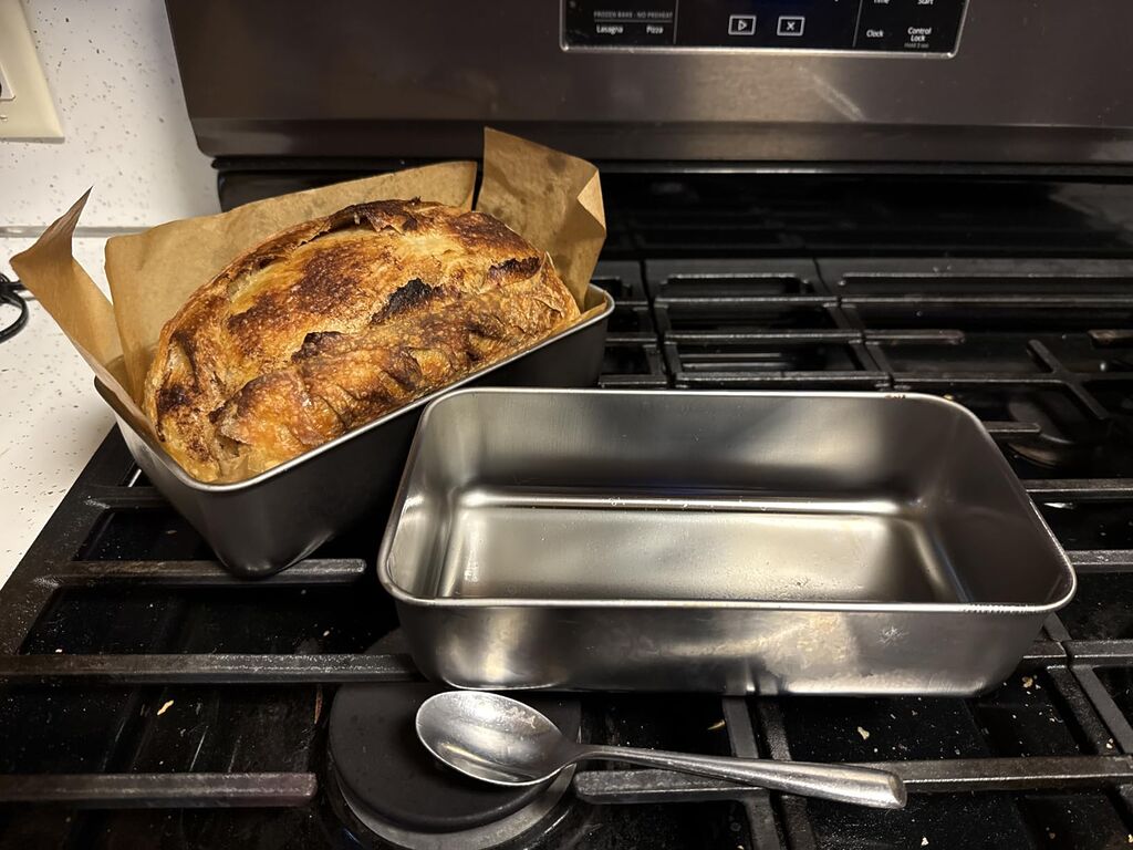 E-far Loaf Pan for Baking Bread, 9 x 5 Inch Stainless Steel Baking Loaf Pans, Metal Bakeware for Bread Meatloaf Cake Brownies, Healthy & Non Toxic, Easy Release & Dishwasher Safe - Set of 3 customer photo 1