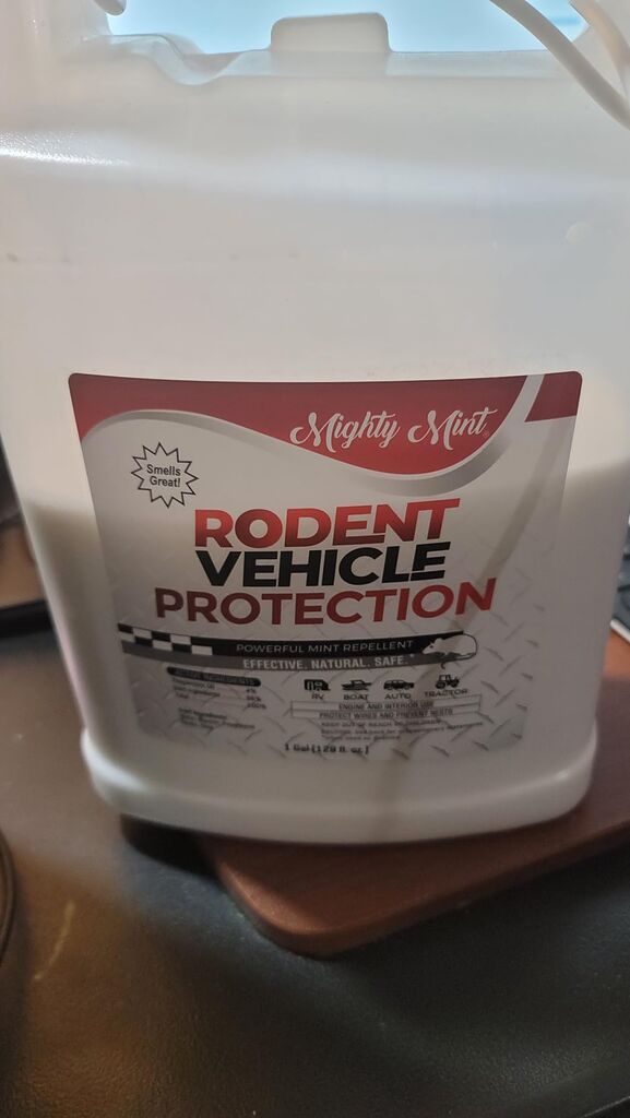 Mighty Mint Gallon (128 oz) Rodent Repellent Spray for Vehicle Engines and Interiors - Cars, Trucks, RVs, & Boats customer photo 1