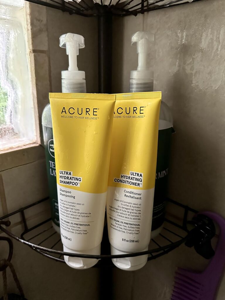 Acure Ultra Hydrating Shampoo and Conditioner Set - Moisturizing Set with Argan Oil for Women & Men with Dry, Damaged, Straight or Curly Hair, 100% Vegan, Paraben Free, Sulfate Free - 8 fl oz (2 Pack) customer photo 2