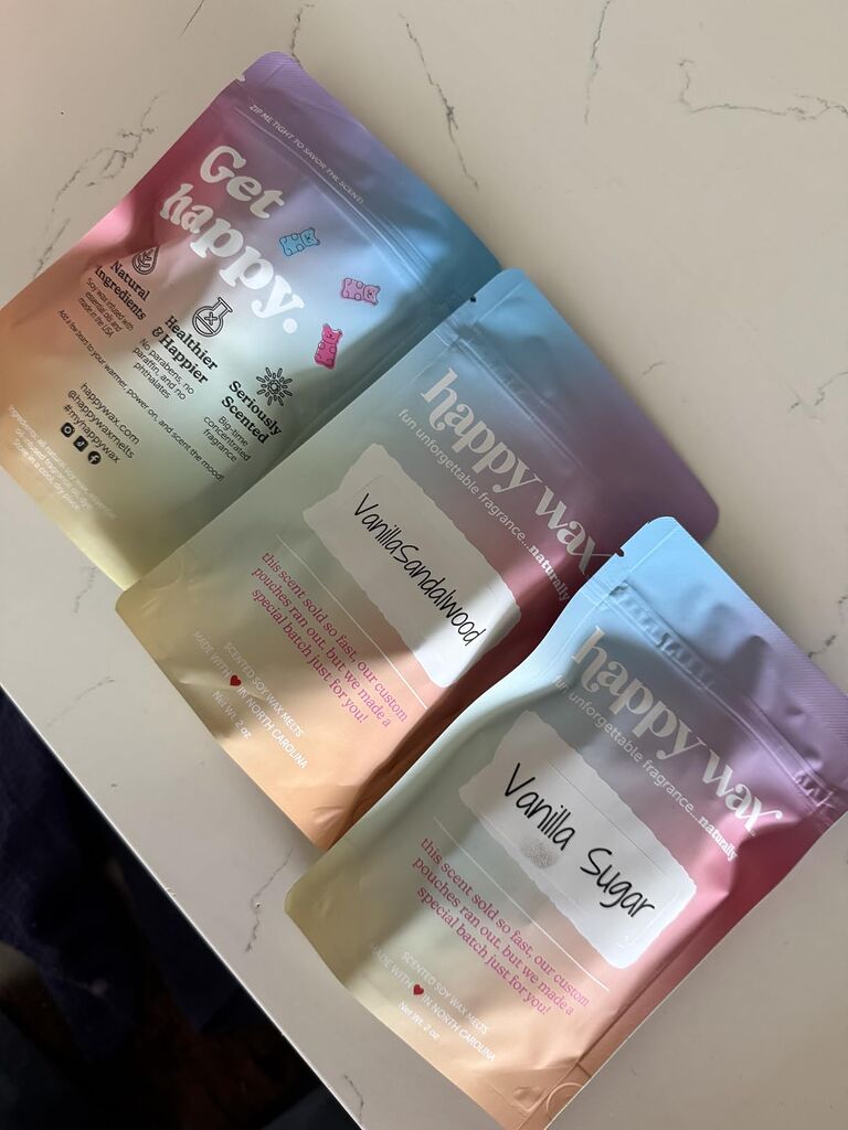 Happy Wax Vanilla Lovers Scented Natural Soy Wax Melts - 6 Oz Total - Includes Vanilla Bean Latte, Vanilla Sugar and Vanilla Sandalwood customer photo 1