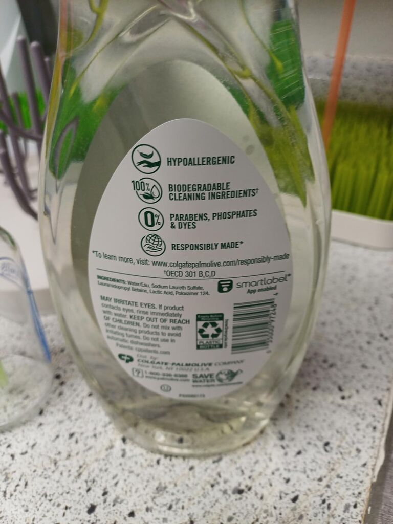 Palmolive Ultra Dishwashing Liquid Dish Soap, Pure + Clear Fragrance Free - 32.5 Fluid Ounce customer photo 1