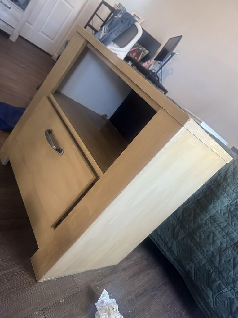 DWIL Acrylic Wood Paint for Furniture - Semi-Gloss Paint for Wood Surface Renovation, Water-Based All Match Paint, Non-Toxic & Odorless (32OZ, Ivory White) customer photo 1