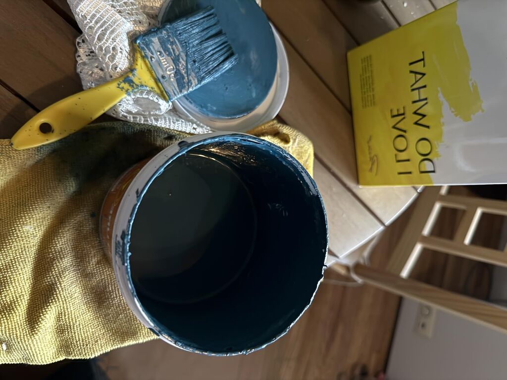 DWIL Acrylic Wood Paint for Furniture - Semi-Gloss Paint for Wood Surface Renovation, Water-Based All Match Paint, Non-Toxic & Odorless (32OZ, Ivory White) customer photo 2