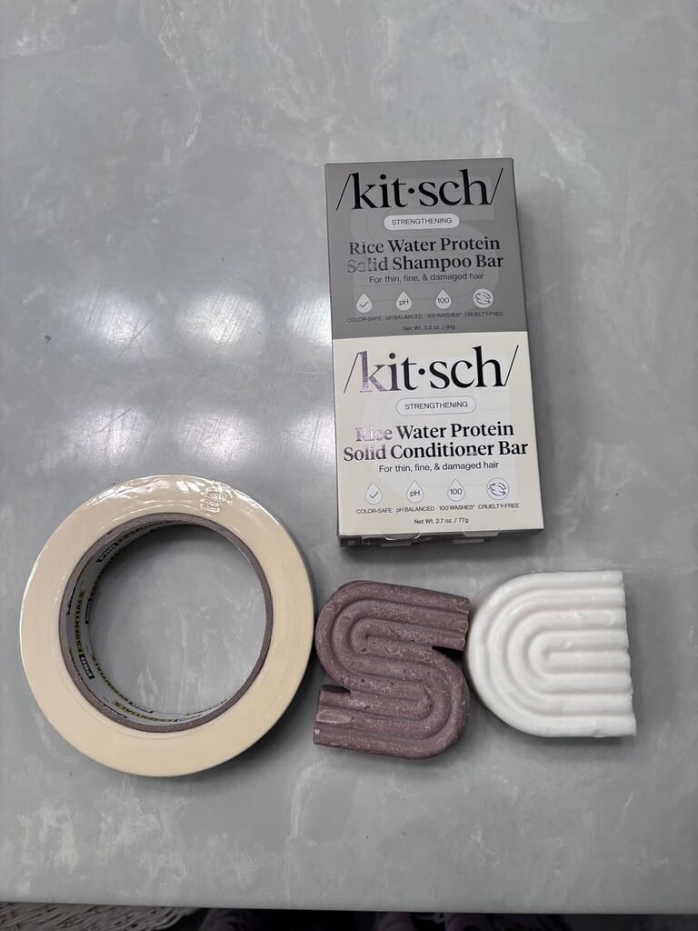 Kitsch Rice Water Protein Solid Shampoo and Conditioner Set for Hair Growth - Strengthening Hair Care Duo w/Rice Protein & Vitamins for Damage Repair - Paraben, Sulfate & Silicone Free, Made in USA customer photo 1