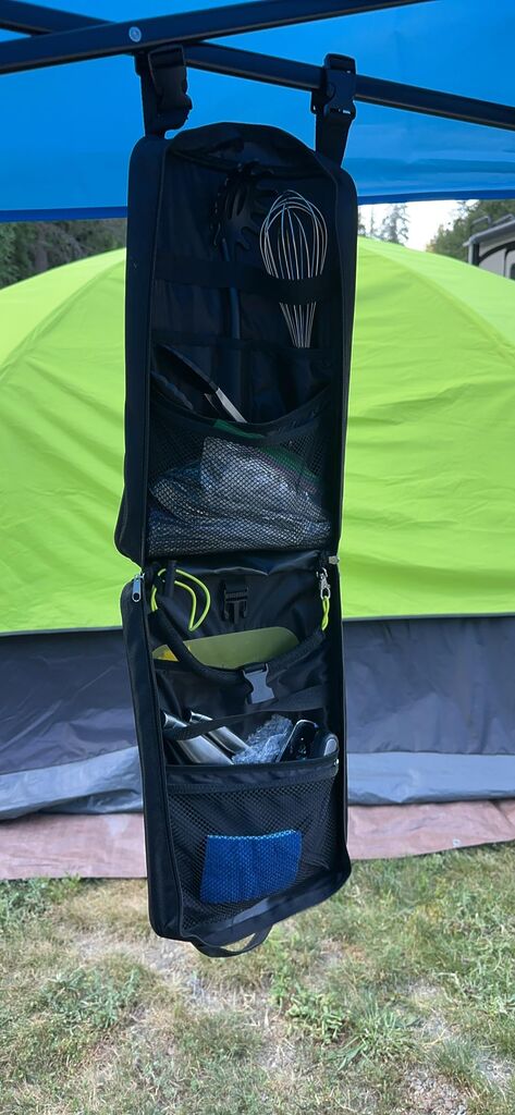 Camp Kitchen Organizer, High Capacity Camping Cooking Utensils Bag, with Hanging Hooks and Paper Towel Holder customer photo 1