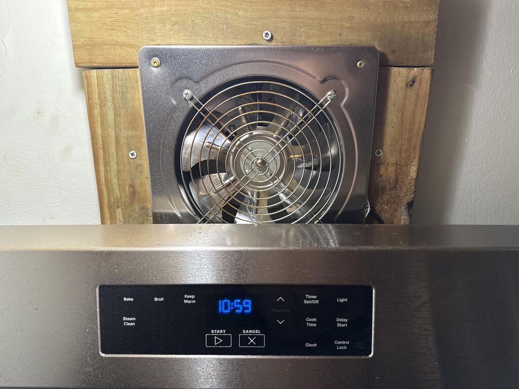 HG Power 8 Inch Kitchen Exhaust Fan, 576CFM Metal Attic Exhaust Fan, Wall Mounted Garage Ventilation Fan customer photo 1