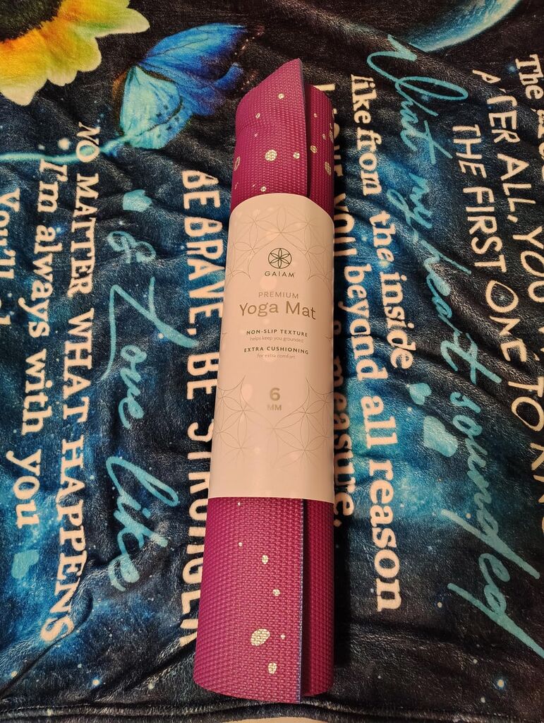 Gaiam Yoga Mat - Premium 6mm Print Extra Thick Non Slip Exercise & Fitness Mat customer photo 2
