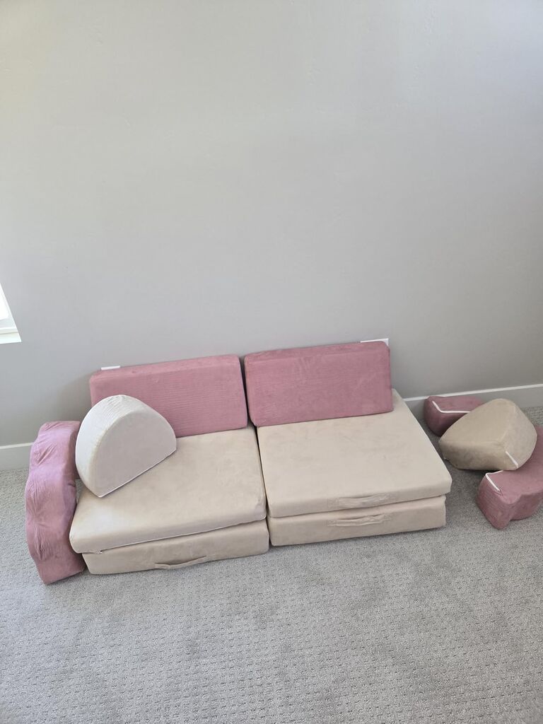 Kids Couch 10PCS, Modular Kids Play Couch, Multifunctional Foam Toddler Sofa, Imaginative Convertible Play Sofa for Playroom customer photo 1